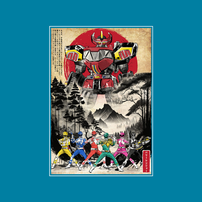 Rangers In Japan Woodblock-womens fitted tee-DrMonekers