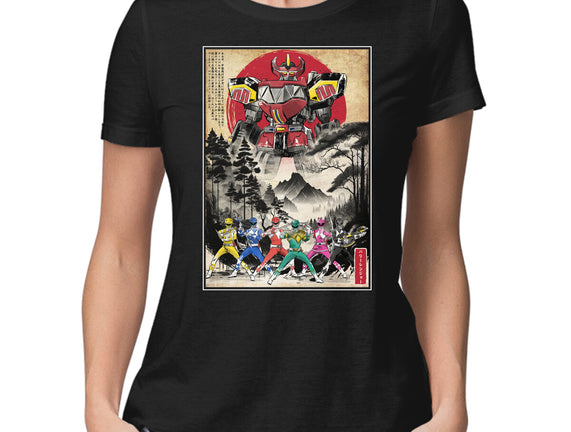 Rangers In Japan Woodblock