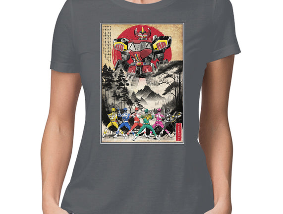 Rangers In Japan Woodblock