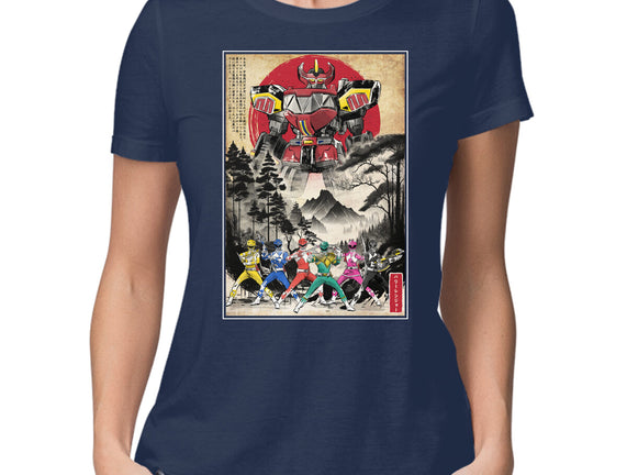 Rangers In Japan Woodblock