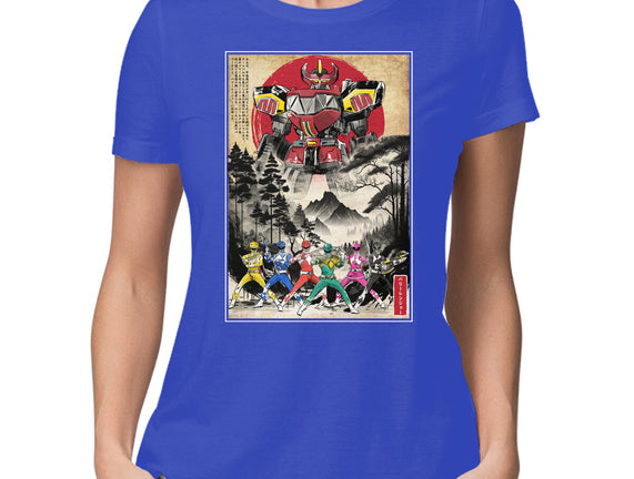 Rangers In Japan Woodblock