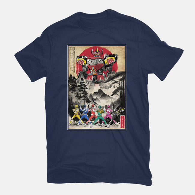 Rangers In Japan Woodblock-womens basic tee-DrMonekers