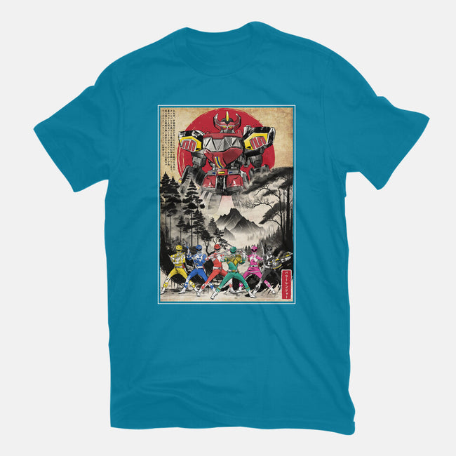 Rangers In Japan Woodblock-mens heavyweight tee-DrMonekers