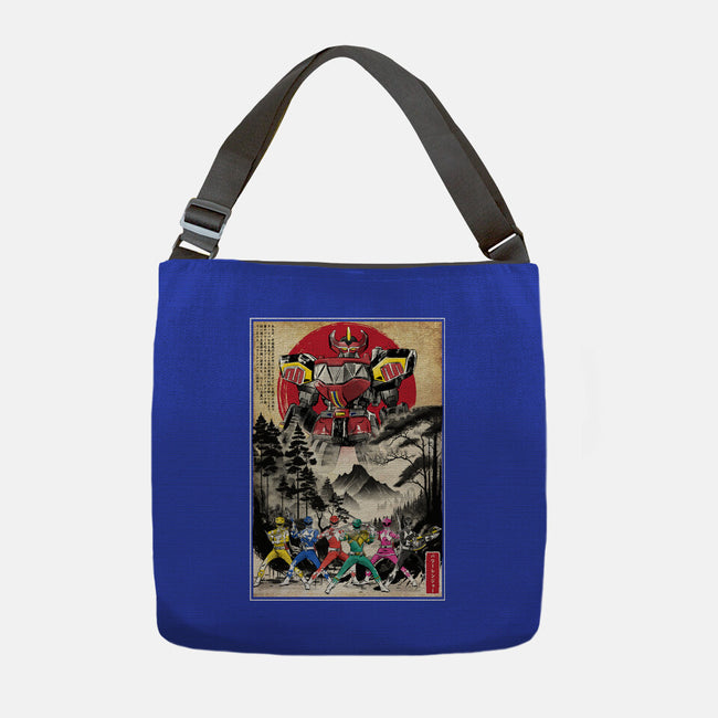 Rangers In Japan Woodblock-none adjustable tote bag-DrMonekers