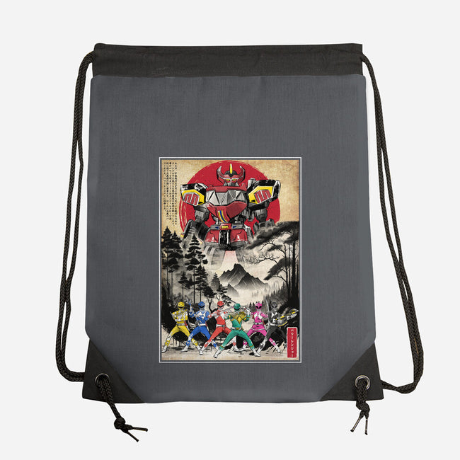 Rangers In Japan Woodblock-none drawstring bag-DrMonekers