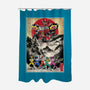 Rangers In Japan Woodblock-none polyester shower curtain-DrMonekers