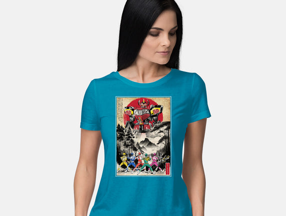 Rangers In Japan Woodblock