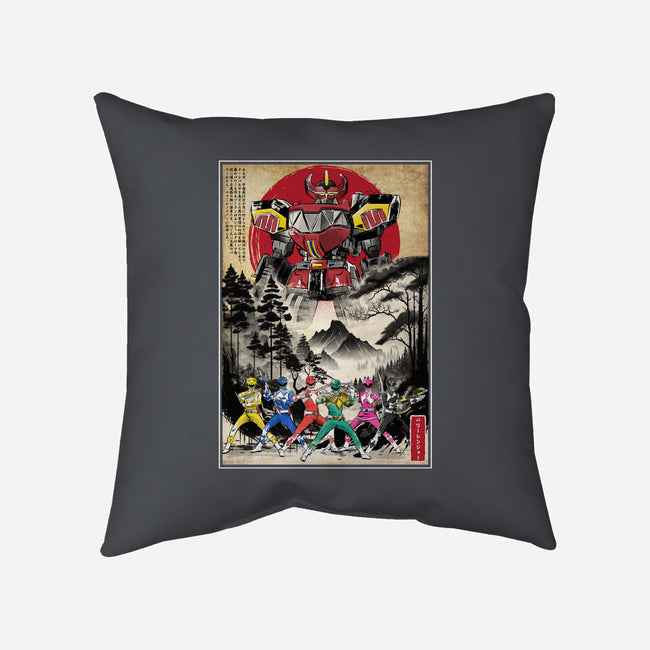 Rangers In Japan Woodblock-none removable cover w insert throw pillow-DrMonekers