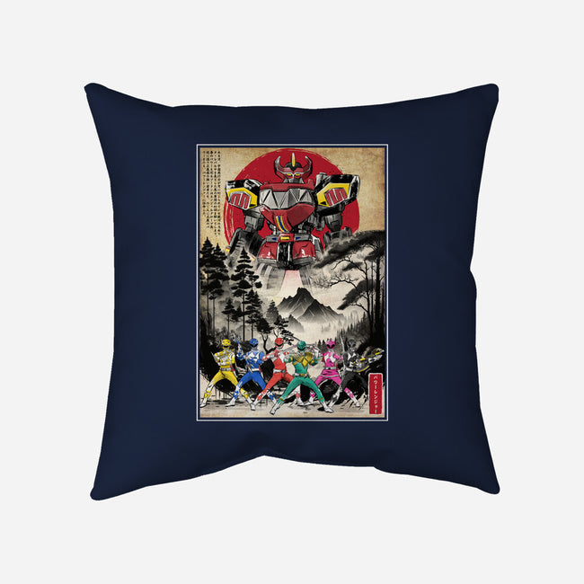 Rangers In Japan Woodblock-none removable cover w insert throw pillow-DrMonekers