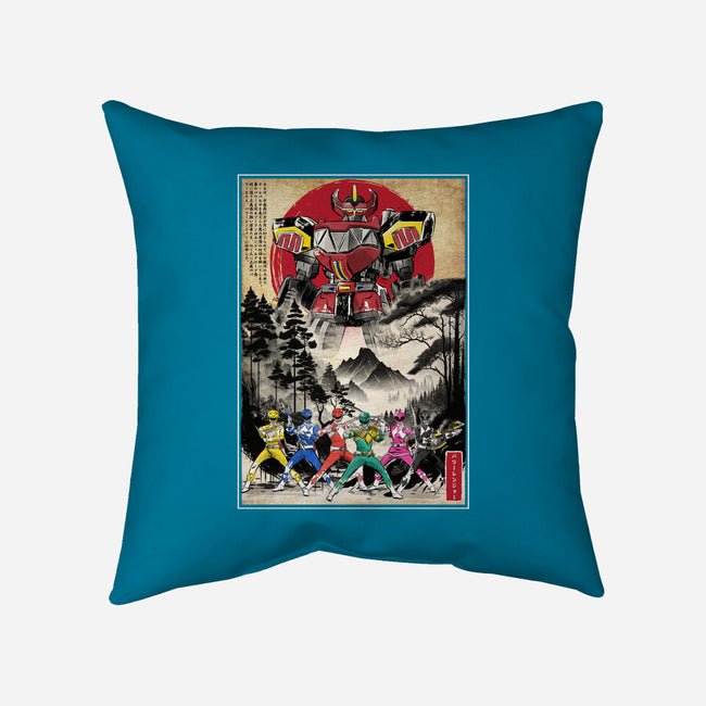 Rangers In Japan Woodblock-none removable cover w insert throw pillow-DrMonekers