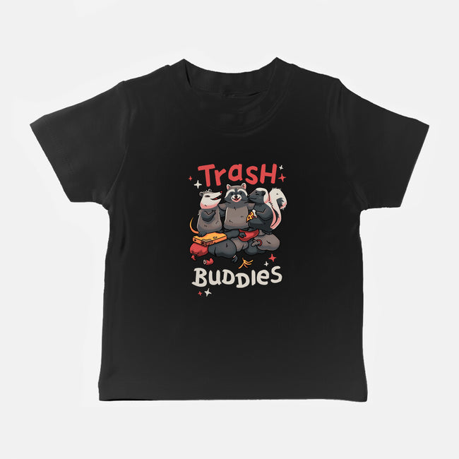 Trash Buddies-baby basic tee-Geekydog