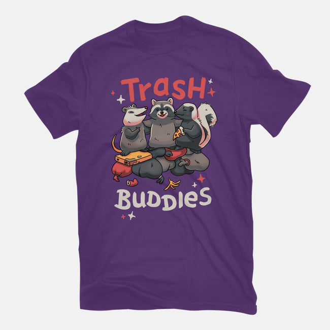 Trash Buddies-womens basic tee-Geekydog