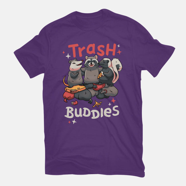 Trash Buddies-womens fitted tee-Geekydog