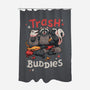 Trash Buddies-none polyester shower curtain-Geekydog