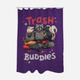 Trash Buddies-none polyester shower curtain-Geekydog