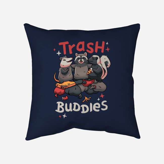 Trash Buddies-none removable cover w insert throw pillow-Geekydog