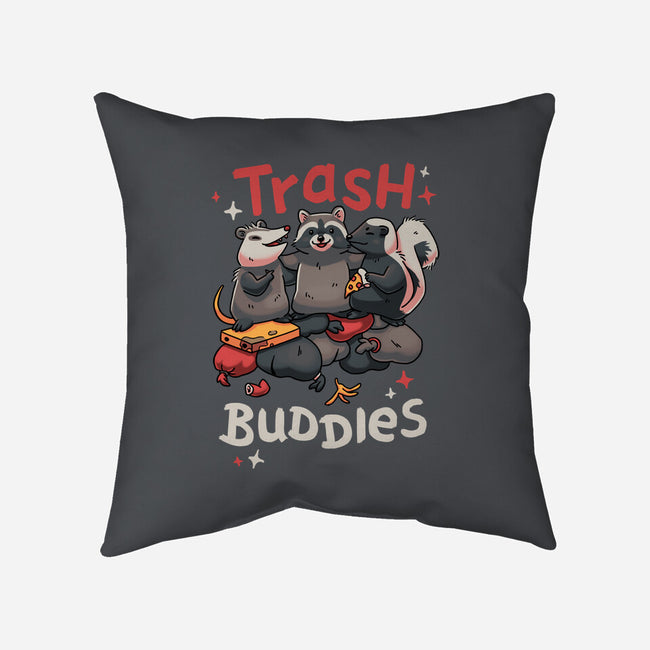 Trash Buddies-none removable cover throw pillow-Geekydog