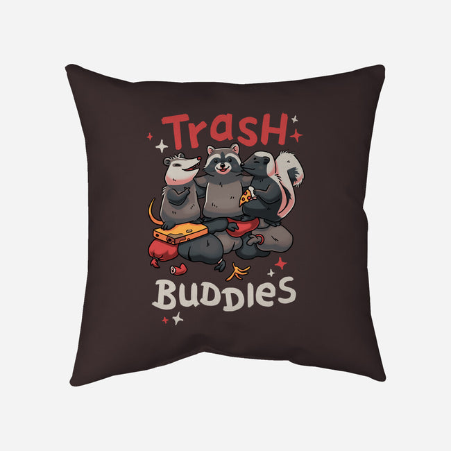 Trash Buddies-none removable cover throw pillow-Geekydog