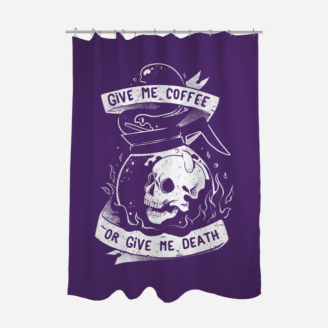 Give Me Coffee Or Give Me Death-none polyester shower curtain-eduely