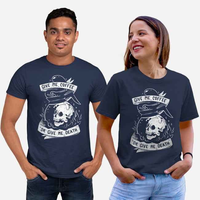 Give Me Coffee Or Give Me Death-unisex basic tee-eduely