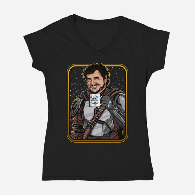 Daddy Of The Galaxy-womens v-neck tee-Diegobadutees
