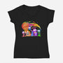 Nerdluck Galaxy-womens v-neck tee-Millersshoryotombo