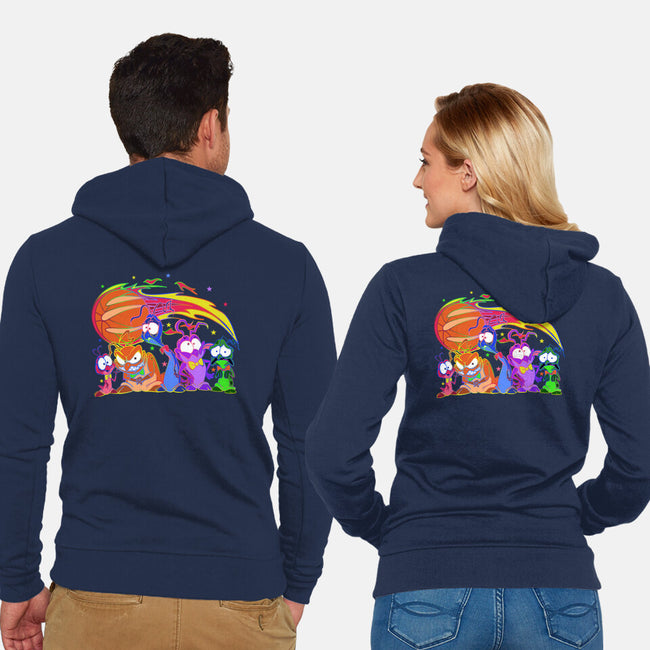 Nerdluck Galaxy-unisex zip-up sweatshirt-Millersshoryotombo