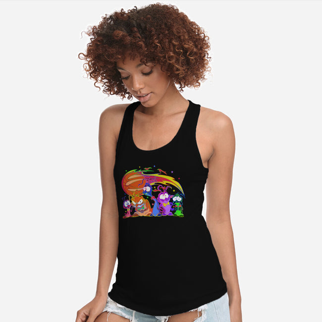 Nerdluck Galaxy-womens racerback tank-Millersshoryotombo