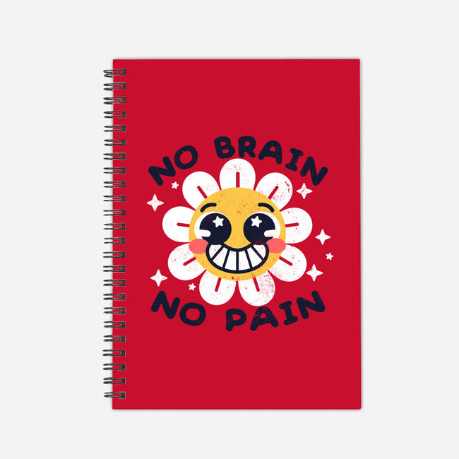 No Brain No Pain-none dot grid notebook-NemiMakeit