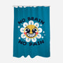 No Brain No Pain-none polyester shower curtain-NemiMakeit