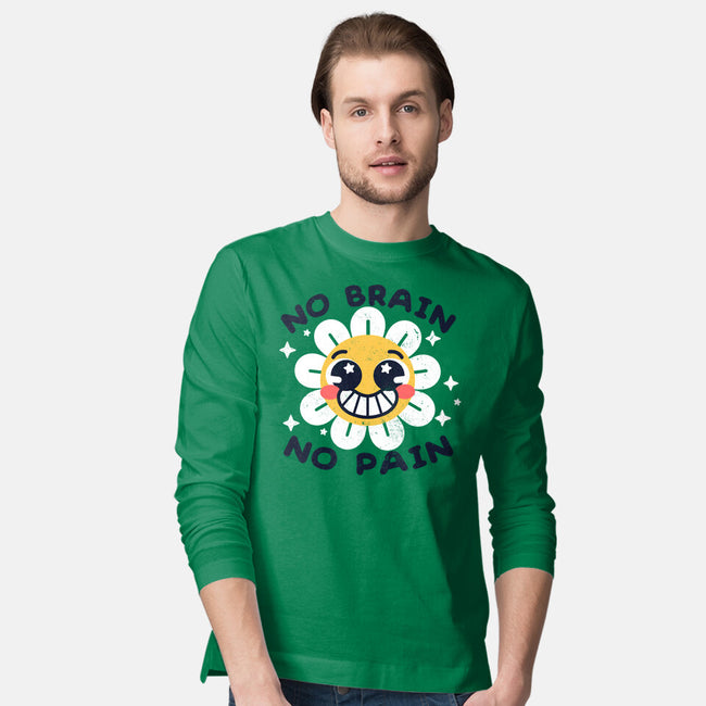 No Brain No Pain-mens long sleeved tee-NemiMakeit