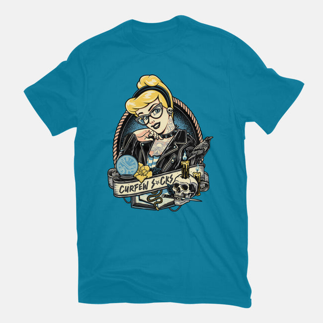 Curfew Sucks-womens fitted tee-momma_gorilla