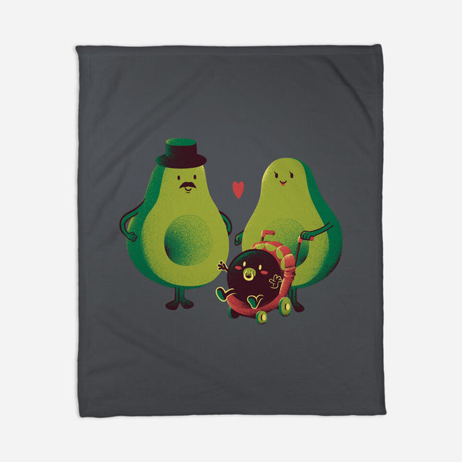 Avocado Family-none fleece blanket-tobefonseca