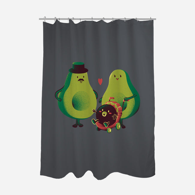 Avocado Family-none polyester shower curtain-tobefonseca
