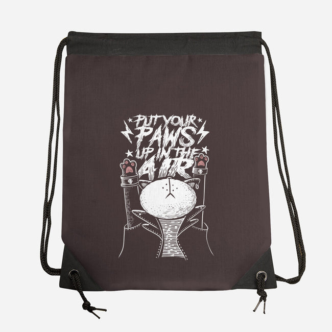 Put Your Paws Up-none drawstring bag-erion_designs