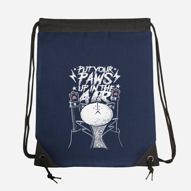 Put Your Paws Up-none drawstring bag-erion_designs