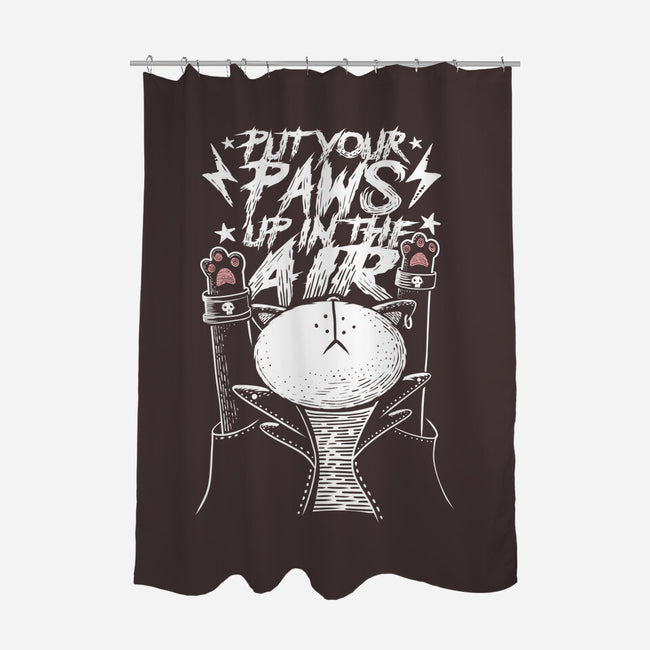 Put Your Paws Up-none polyester shower curtain-erion_designs