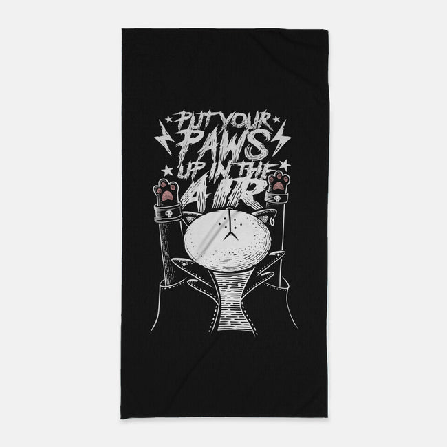 Put Your Paws Up-none beach towel-erion_designs