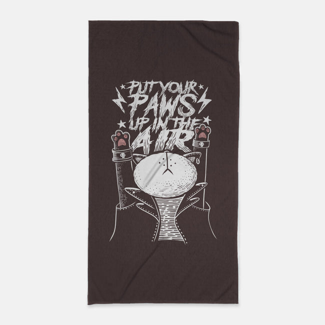 Put Your Paws Up-none beach towel-erion_designs