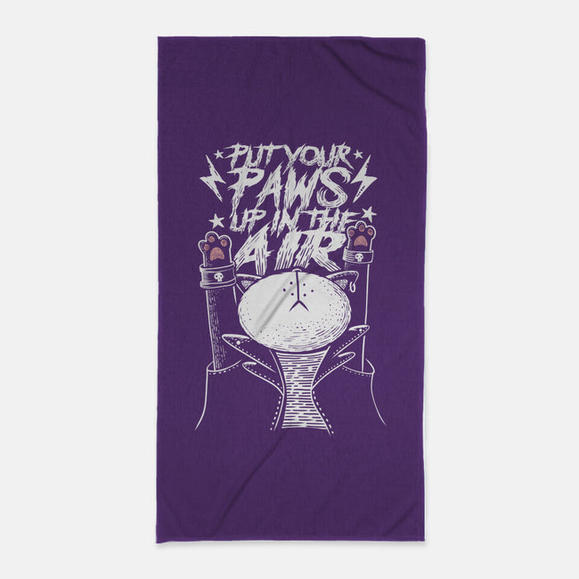 Put Your Paws Up-none beach towel-erion_designs