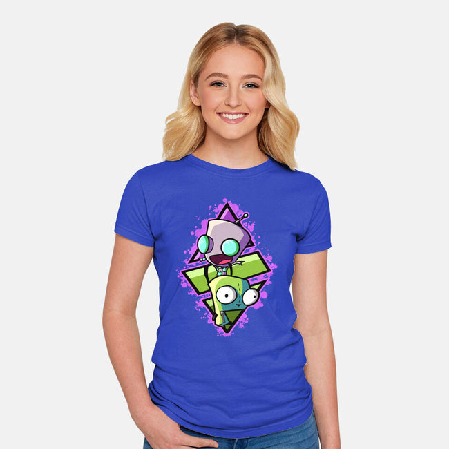 Double Personality-womens fitted tee-nickzzarto