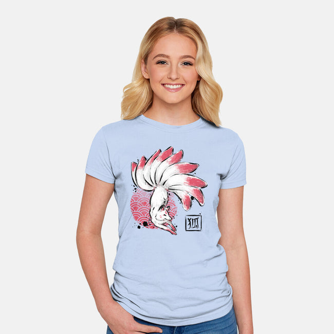 Magical Fox-womens fitted tee-xMorfina