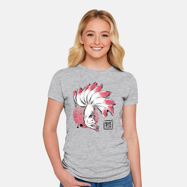 Magical Fox-womens fitted tee-xMorfina
