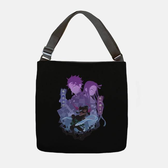 Tanjiro X Nezuko-none adjustable tote bag-SipakatauDesign