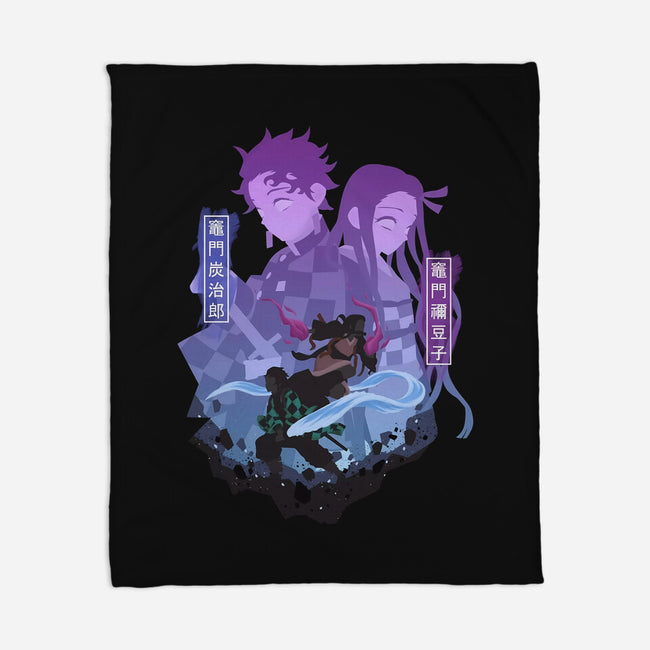 Tanjiro X Nezuko-none fleece blanket-SipakatauDesign