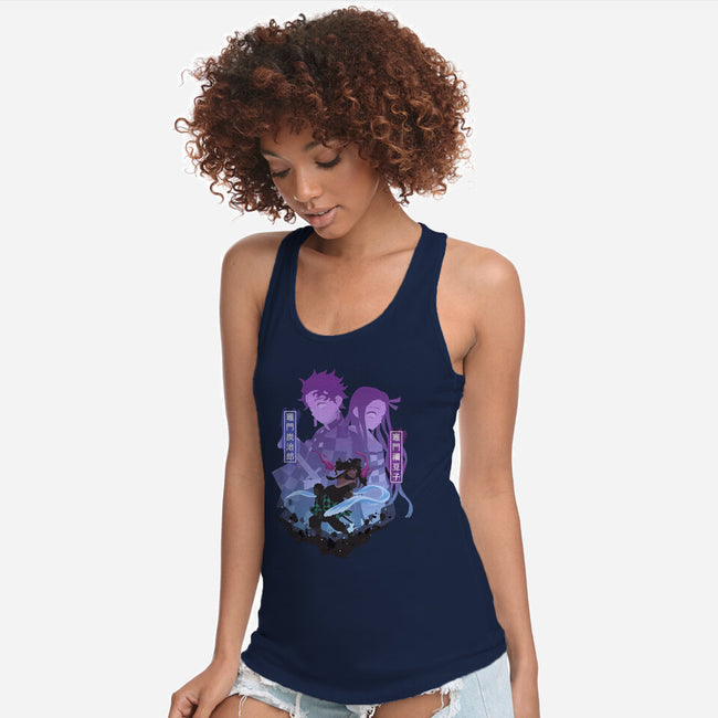 Tanjiro X Nezuko-womens racerback tank-SipakatauDesign