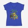 Space Adventure Time-womens v-neck tee-Getsousa!