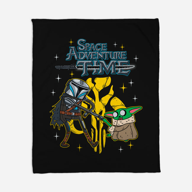 Space Adventure Time-none fleece blanket-Getsousa!