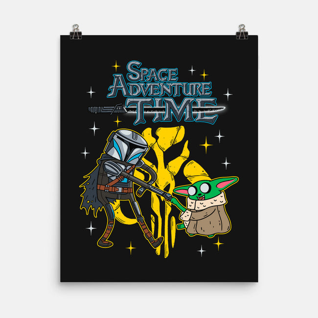 Space Adventure Time-none matte poster-Getsousa!