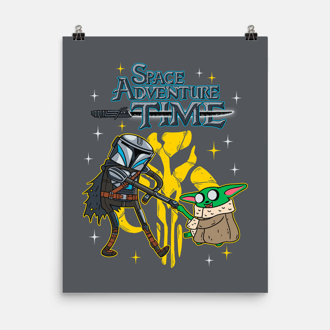 Space Adventure Time-none matte poster-Getsousa!